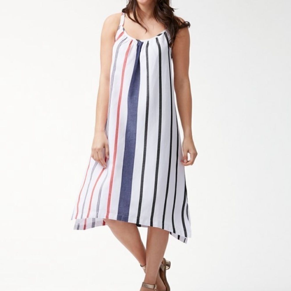 TOMMY Bahama Amalia Stripe Midi Sundress sz M